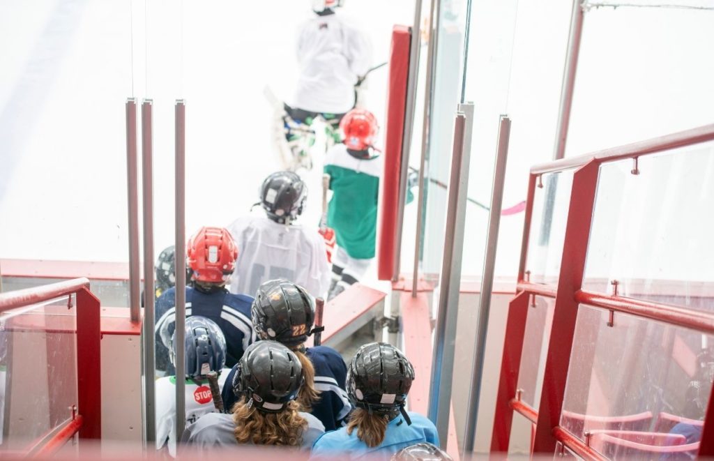 Introducing Kids To Ice Hockey at a local skating rink